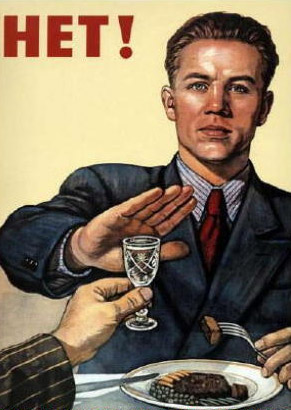 rosyjski plakat nie dla wódki